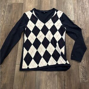 Argyle V-Neck Sweater